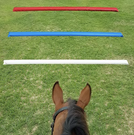 Lightweight, waterproof soft poles for horse training, made with foam and durable PVC cover.